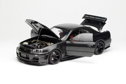 [ Pre-order ] M83413 MOTORHELIX 1:18 Nissan Skyline GT-R R34 CUSTOMIZED VERSION Carbon Fiber