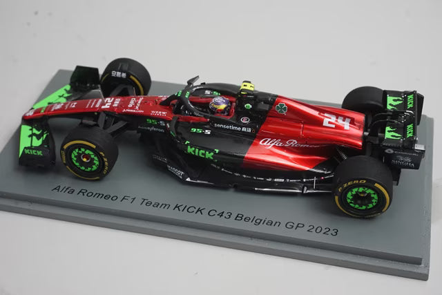 1:43 Spark S8922 Alfa Romeo F1 Team KICK C43 Belgian GP 2023 #24 Guanyu Zhou