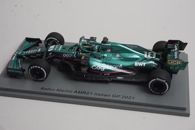 1:43 Spark S7693 Aston Martin AMR21 Italian GP 2021 #18 L. Stroll