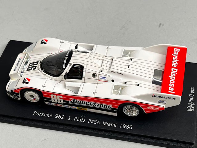 1:43 Spark CA-WOL-13 Kartima Custom Porsche 962 1.Platz IMSA Miami 1986 #86