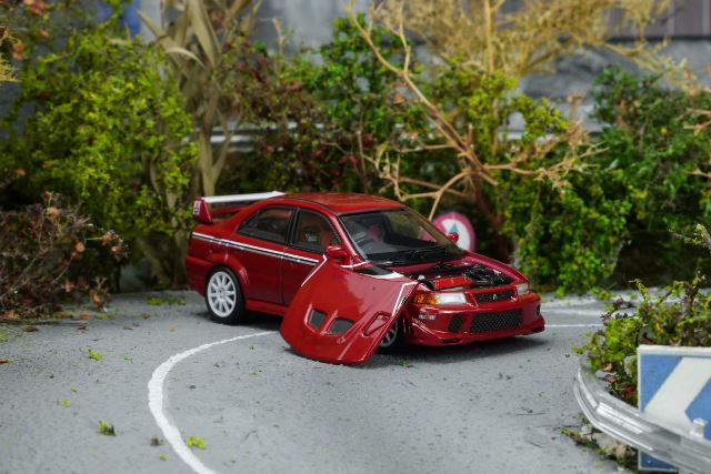 [ Pre-order ] M64301 MOTORHELIX 1:64 Mitsubishi Lancer Evolution VI GSR T.M.E Passion Red