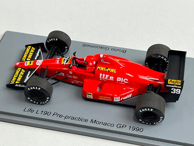 1:43 Spark S3923 Life L190 Pre-practice Monaco GP 1990 #39 B. Giacomelli