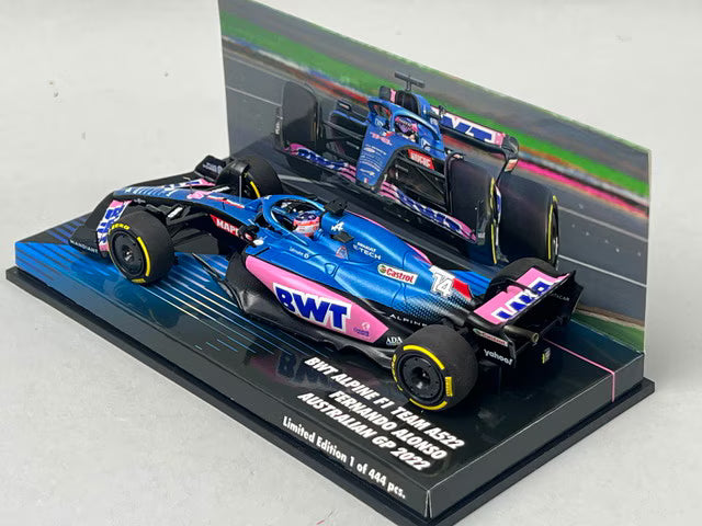 1:43 MINICHAMPS 447220314 BWT Alpine F1 A522 Australian GP 2022 #14 F. Alonso