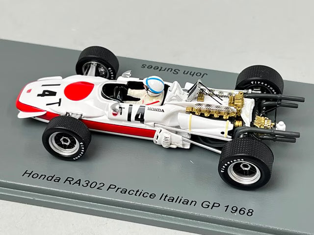 1:43 Spark S6228 Honda RA302 Practice Italian GP 1968 #14 J. Surtees