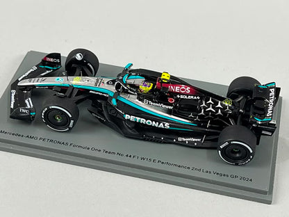 1:43 Spark S9546 Mercedes-AMG Petronas F1 Team W15 e-Performance Las Vegas GP 2nd 2024 #44 L. Hamilton