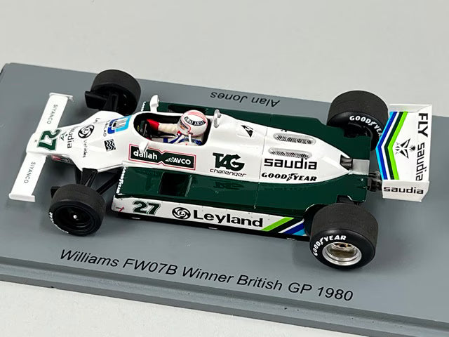 1:43 Spark S6992 Williams FE07B British GP Winner 1980 #27 A. Jones