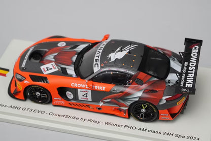 1:43 Spark SB804 Mercedes-AMG GT3 EVO CrowdStrike by Riley PRO-AM Class 24H SPA Winner 2024 #4
