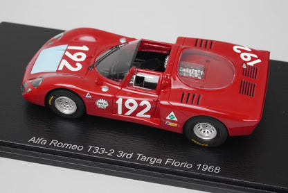 1:43 Spark SI034 Alfa Romeo T33-2 Targa Florio 3rd 1968 #192 L. Bianchi / M. Casoni