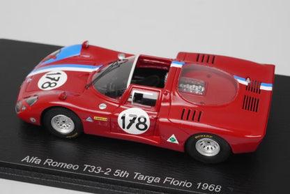 1:43 Spark SI035 Alfa Romeo T33-2 Targa Florio 5th 1968 #178 A. Pillet / R. Slotemarker