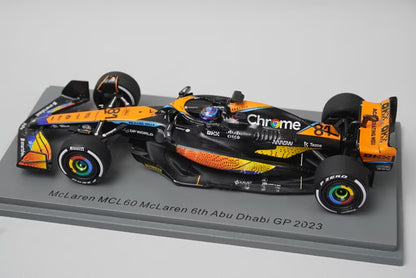 1:43 Spark S8944 McLaren MCL60 Abu Dhabi GP 6th 2023 #81 O. Piastri