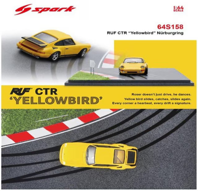 [ Pre-order ] 64S158 Spark 1:64 RUF CTR Prototype Nurburgring (With special base)