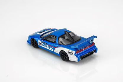 [ Pre-order ] M65522 MOTORHELIX 1:64 Honda NSX-R Custom GT Blue & White Racing Livery