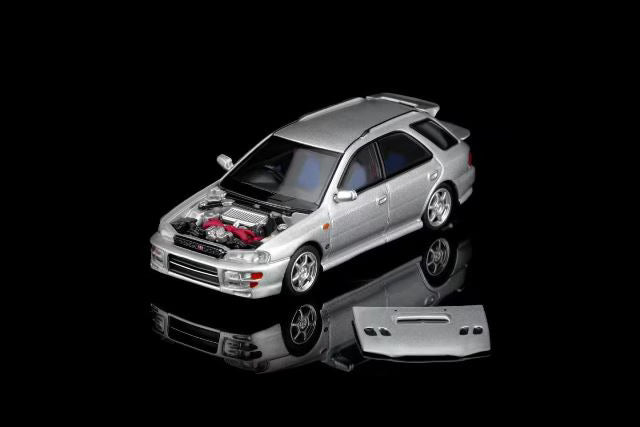 [ Pre-order ] M67103 MOTORHELIX 1:64 Subaru Impreza Wagon WRX STi ver. VI Arctic Silver Metallic