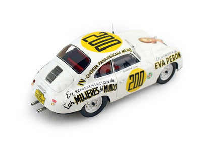 [ Pre-order ] BBRC1825A BBR 1:18 Porsche 356A Carrera Panamericana 1953 Eva Peron Car #200 *Includes clear display case