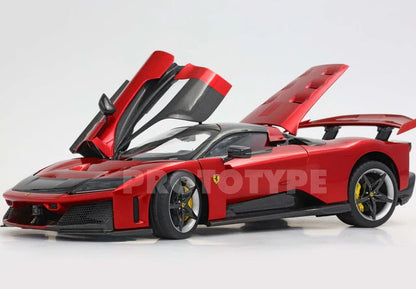 [ Pre-order ] HE180054HP BBR 1:18 Ferrari F80 Full-Open, Rosso, Supercar Wheels, Carbon/Silver, Polyfoam Packaging