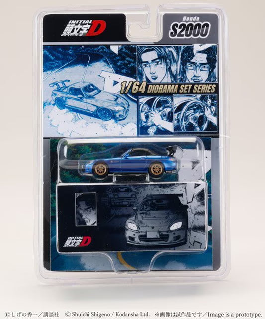 [ Pre-order ] HJDMD012 Hobby Japan 1:64 Honda S2000 / Initial D: Toshiya Jojima vs. Takumi Fujiwara
