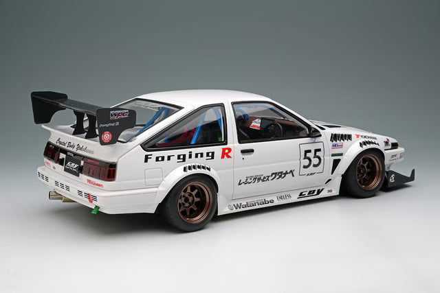 [ Pre-order ] EML142 Make Up EIDOLON 1:18 Toyota Crystal Body YOKOHAMA CBY Sprinter Trueno GT-APEX (AE86) (3-Door)