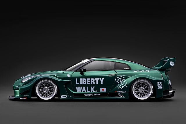 [ Pre-order ] IG4140 ignition model 1:18 Nissan LB-Silhouette WORKS GT Nissan 35GT-RR Green Metallic