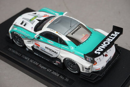 1:43 EBBRO 44053 Petronas TOM'S SC430 Super GT500 2008 #36 White/Green model car