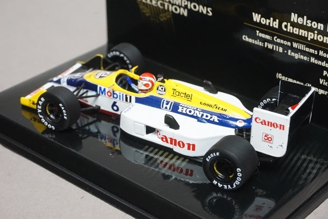 1:43 MINICHAMPS 436870006 Williams Honda FW11B World Champion 1987 #6 N.Pique model car