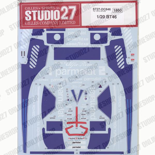 [ Back-order ] STUDIO27 DC846 1:20 BT46 1978 【Original Decals】