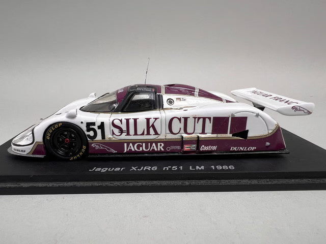 1:43 Spark S0755 Jaguar XJR6 Le Mans 24H 1986 #51 Silk Cut