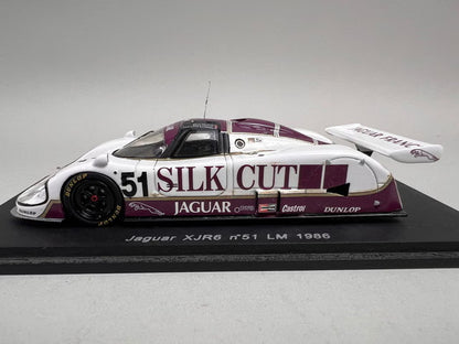 1:43 Spark S0755 Jaguar XJR6 Le Mans 24H 1986 #51 Silk Cut