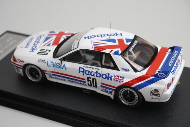1:43 HPI 8607 Nissan Reebok Skyline GT-R JTC Suzuka 1991 #50 model car
