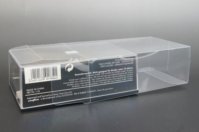 MINICHAMPS 1:43 F1 PROTECTIVE CLEAR CASE 126 x 76 x 43mm