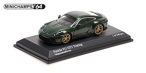 [ Back-order ] MINICHAMPS 640064231 1:64 Porsche 911 GT3 Touring 2025 Green M model car