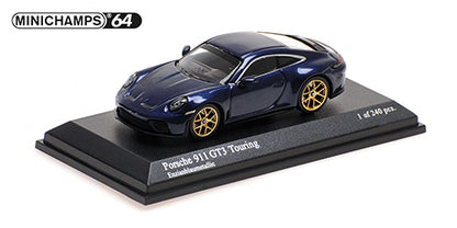 [ Back-order ] MINICHAMPS 640064235 1:64 Porsche 911 GT3 Touring 2025 Blue M model car