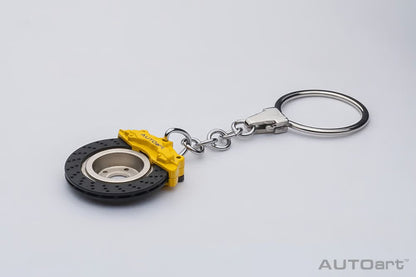 [ Back-order ] AUTOart 41506 Ceramic brake disk key chain yellow caliper Omega shape 3cm