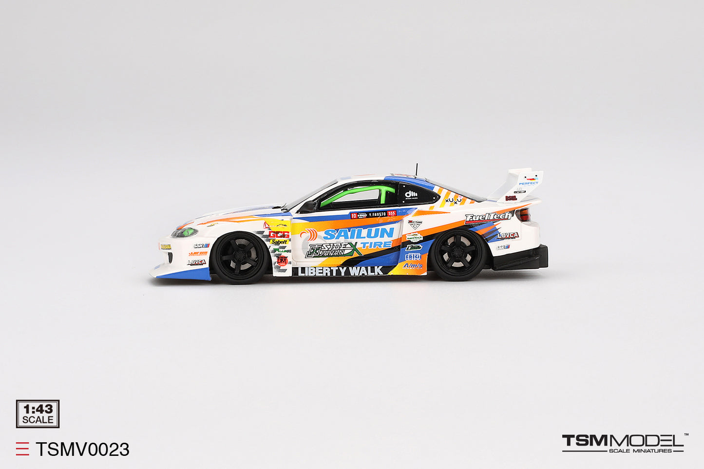 [ Back-order ] TSM TSMV0023 1:43 Nissan Silvia LB-Super Silhouette #555 2023 Formula Drift Japan model car