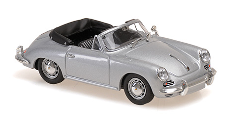 [ Back-order ] MINICHAMPS 940062330 1:43 Porsche 356 C Cabriolet 1965 Silver model car
