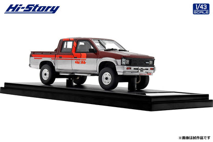 [ Back-order ] Hi-Story HS422RE2 1:43 NISSAN DATSUN 4WD Double Cab AD 1985 Dark Red Metallic Silver Metallic Two-Tone Resin model car
