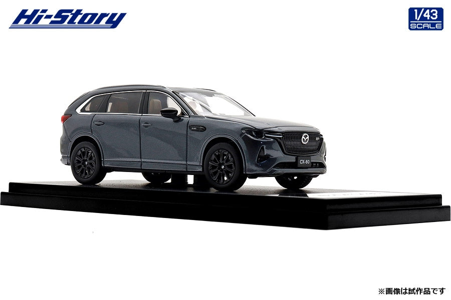 [ Back-order ] Hi-Story HS494GY 1:43 Mazda CX-80 2024 Machine Gray Premium Metallic Diecast model car