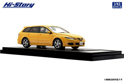 [ Back-order ] Hi-Story HS490YE 1:43 MAZDA ATENZA Sports Wagon 23S 2004 Canary Yellow Mica Resin model car