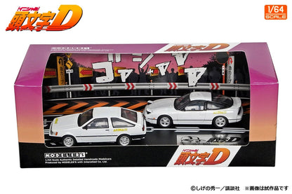 [ Back-order ] MODELER'S MD64221 1:64 Initial D Set Vol.21 Itsuki Takeuchi Levin AE85 and Kenji 180SX model car