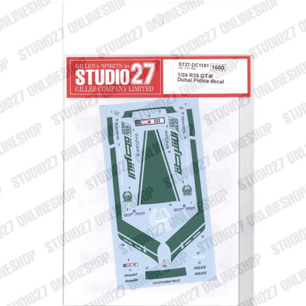[ Back-order ] STUDIO27 DC1181 1:24 GT-R Dubai Police for Aoshima ModelCar03 [Original Decals]