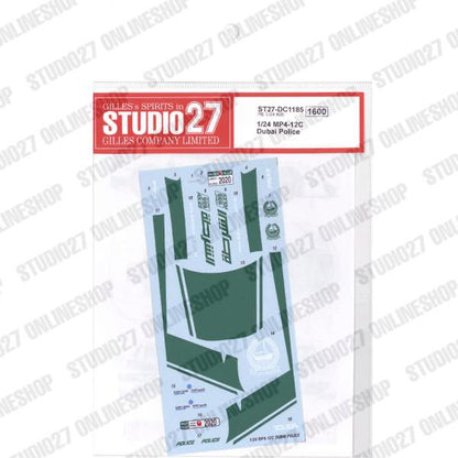 [ Back-order ] STUDIO27 DC1185 1:24 MP4-12C Dubai Police forFUJIMI [Original Decals]