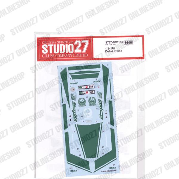 [ Back-order ] STUDIO27 DC1186 1:24 R8 Dubai Police for Revell [Original Decals]