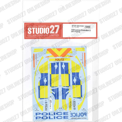 [ Back-order ] STUDIO27 DC1191 1:24 Lancer Evolution X UK Police for Aoshima [Original Decals]