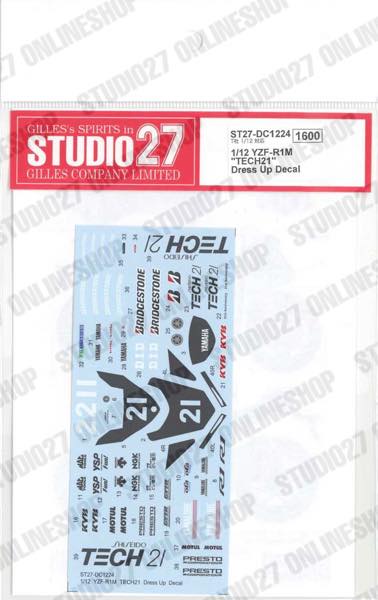 [ Back-order ] STUDIO27 DC1224 1:12 YZF-R1M TECH21 Dress Up Decal for TAMIYA Original Decals
