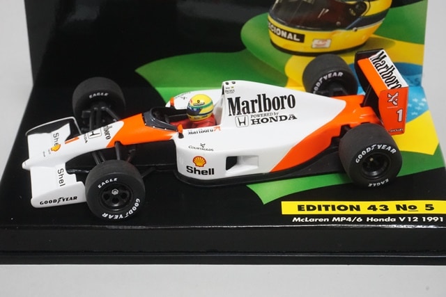 1:43 MINICHAMPS McLaren Honda MP4/6 V12 1991 #1 ASC No.5 Marlboro Spec model car