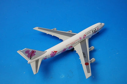 1:500 B747-300 JAL Super Resort Express Okinawa Resort Pink BJE2084 JALUX airplane model