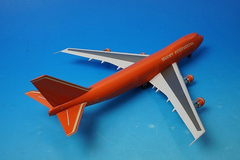 1:200 B747-200 Braniff International Orange N602BN IF742005 INFLIGHT airplane model