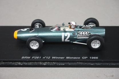 1:43 SPARK S1158 BRM P261 Monaco GP Winner 1966 #12 Jackie Stewart