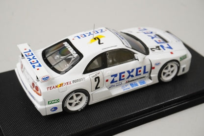 1:43 EBBRO 43978 ZEXEL Skyline R33 JGTC 1996 #2 White model car
