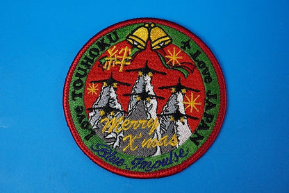 Patch JASDF Blue Impulse Merry Christmas Kizuna Reconstruction Support LOVE TOHOKU/LOVE JAPAN with hook and loop