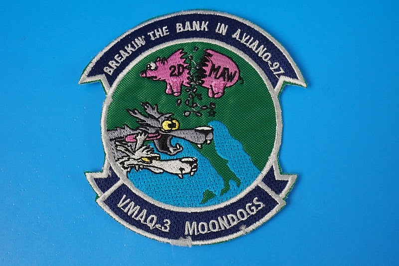 Patch USN EA-6B VMAQ-3 Moondogs without hook and loop